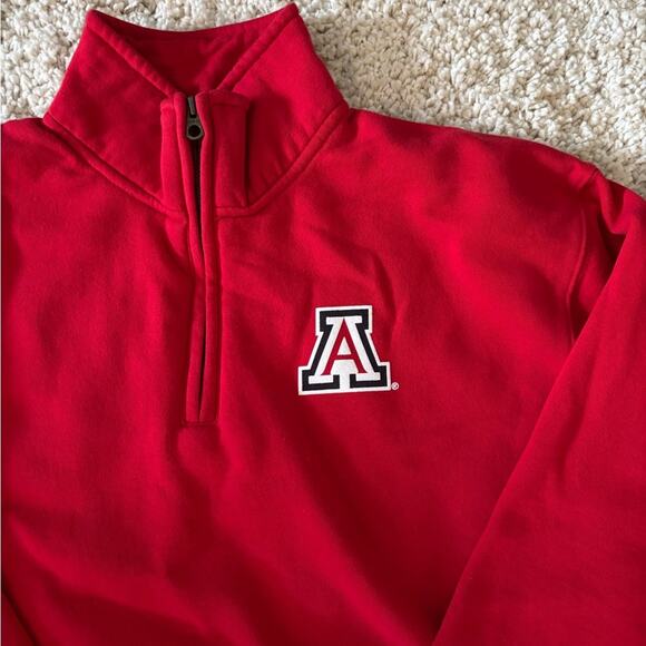 Blue 84 University of Arizona Red Quarter zip Sweatshirt Size Large - Picture 2 of 6